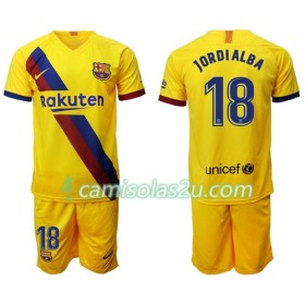 Camisolas de Futebol FC Barcelona Jordi Alba 18 Criança Equipamento Alternativa 2019/20 Manga Curta